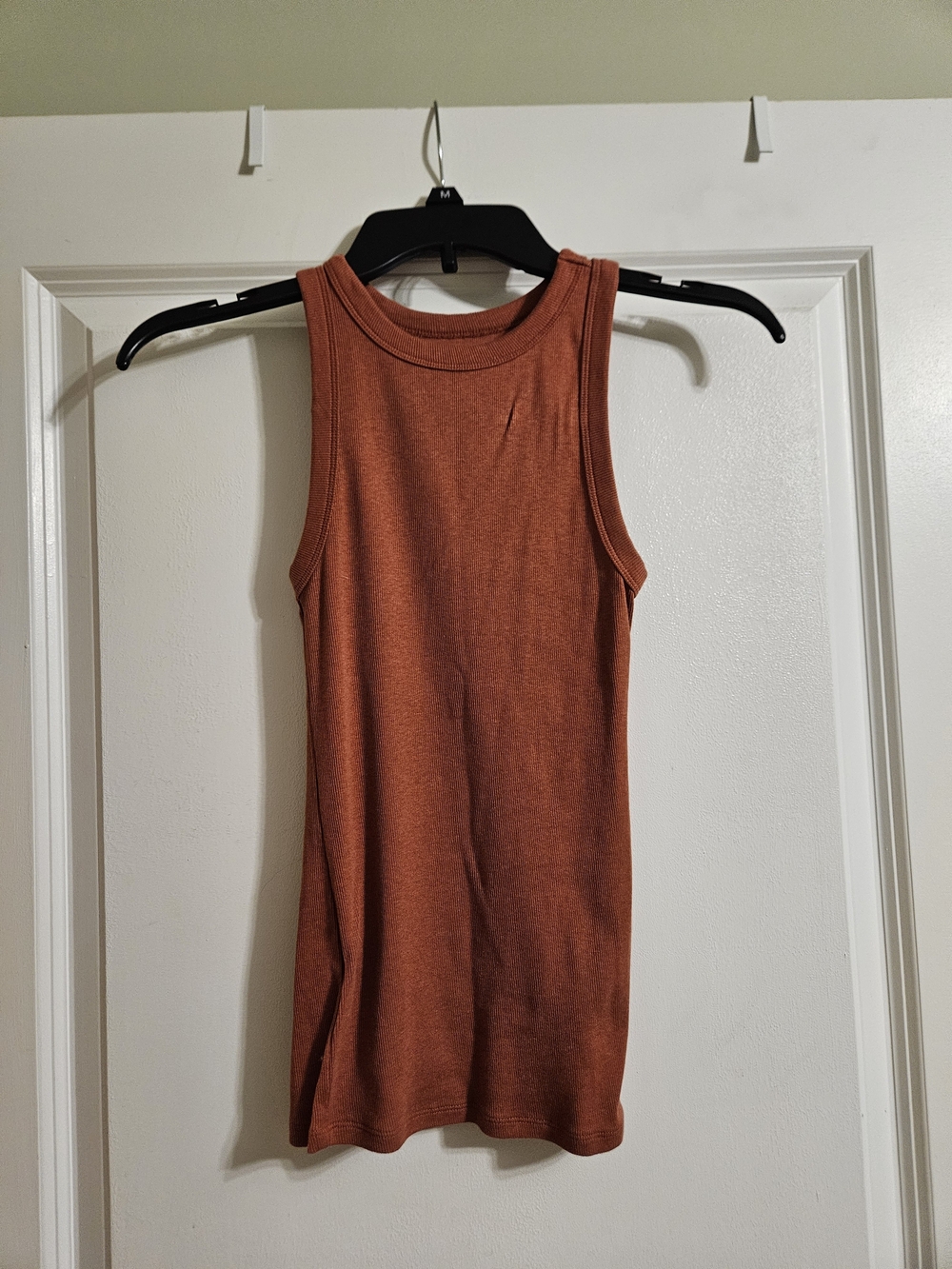 A New Day Rust Sleeveless Ribbed Tank Top, XS